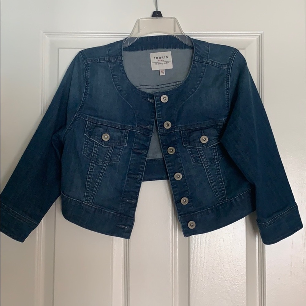 Torrid Cropped Denim Jacket